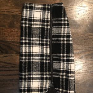 Hollister Black & White Plaid Mini Skirt